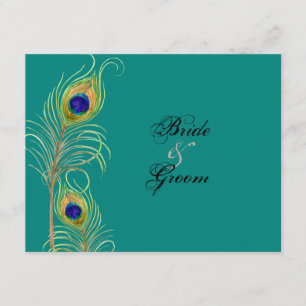 Peacock Feathers RSVP-responskaarten RSVP Kaartje