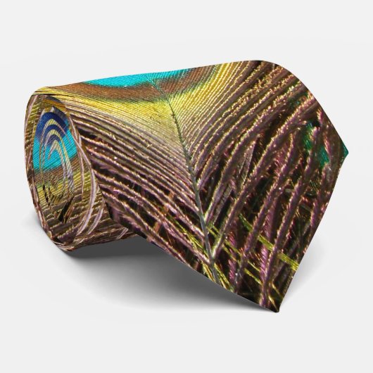Peacock Feathers Stropdas (Opgerold)