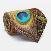 Peacock Feathers Stropdas (Opgerold)
