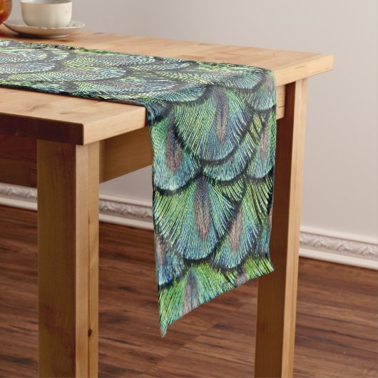 Peacock Feathers Table Runner Korte Tafelloper (Voorbeeld)
