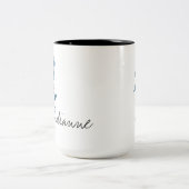 Peacock Feathers Tweekleurige Koffiemok (Center)