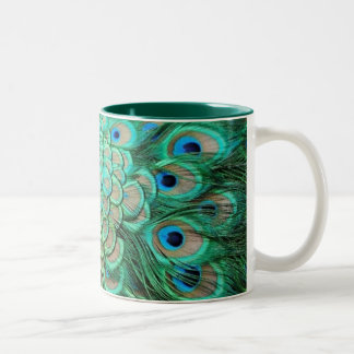 PEACOCK FEATHERS TWEEKLEURIGE KOFFIEMOK
