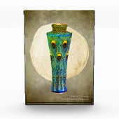 Peacock Feathers vaas meesterwerk uit 1900 Fotoblokken (Voorkant)