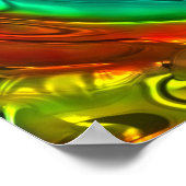 Peacock Feathers Verre Art 1 Poster (Coin)