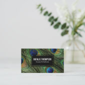 Peacock Feathers Visitekaartje (Staand voorkant)