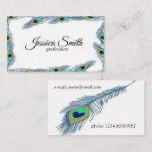 Peacock Feathers Visitekaartje (Voorkant / Achterkant)