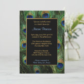 Peacock Feathers - Vrijgezellenfeest Kaart (Staand voorkant)