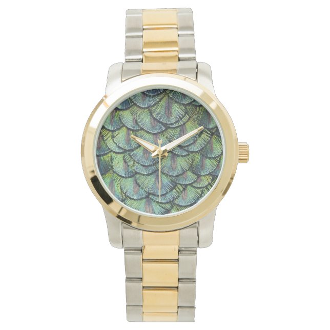 Peacock Feathers Watch Horloge (Voorkant)