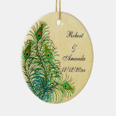 Peacock Feathers Wedding Ornament (Rechts)