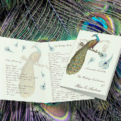 Peacock Feathers Wedding Programme