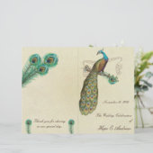 Peacock Feathers Wedding Programme 3 (Debout devant)