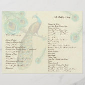 Peacock Feathers Wedding Programme 3 (Dos)