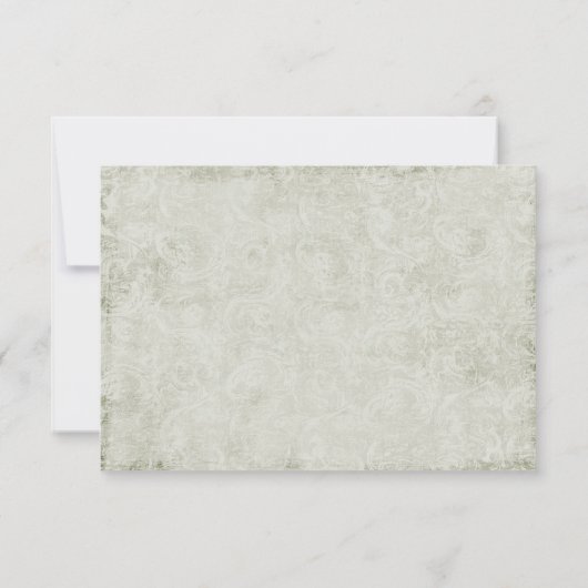  Peacock Feathers Wedding RSVP (Achterkant)