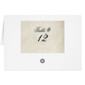 Peacock Feathers Wedingstabel Tent Card (Achterkant Horizontaal)