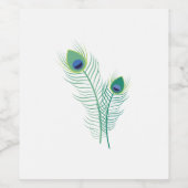 Peacock Feathers Wijn Etiket (Enkel label)