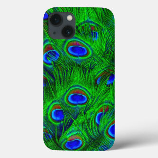 Peacock Feathers Wildlife Birdlover Gift iPhone 13 Hoesje