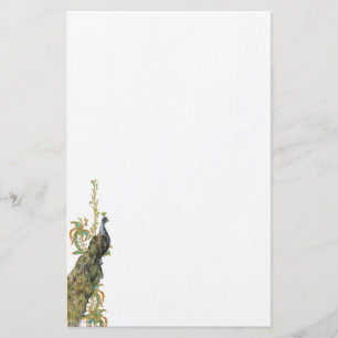 Peacock & Filigree Stationery/Letterhead Briefpapier