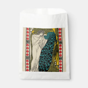 Peacock Fine Art Bird Nouveau Bedankzakje