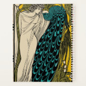 Peacock Fine Art Bird Nouveau Planner (Achterkant)
