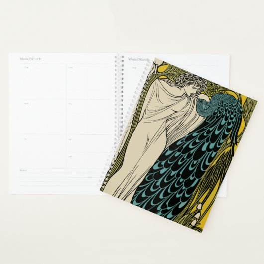 Peacock Fine Art Bird Nouveau Planner (Display)