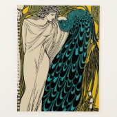 Peacock Fine Art Bird Nouveau Planner (Voorkant)