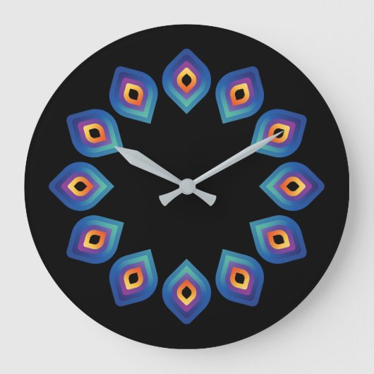 Peacock Flame (Cycle) Grote Klok (Voorkant)