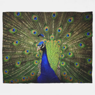 Peacock Fleece Blanket Deken