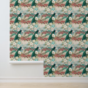 Peacock Floral Behang