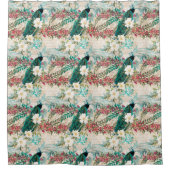 Peacock Floral Douchegordijn (Voorkant)