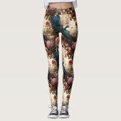  Peacock Floral Leggings (Voorkant)