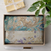 Peacock floral paisley waterverf tissuepapier (Geschenk)