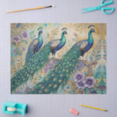 Peacock floral paisley waterverf tissuepapier (Craft)