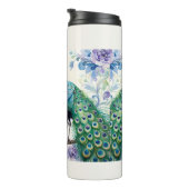 Peacock floral waterverf thermosbeker (Geroteerd rechts)
