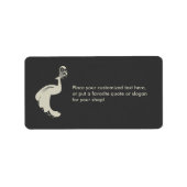 PEACOCK FLOURISÉ en ÉTIQUETTE TAN/GRAY RECTANGULAI (Devant)