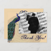  Peacock Foto Dank je kaarten (Voorkant / Achterkant)