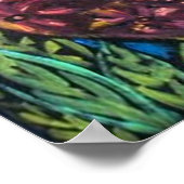 Peacock Frida Kahlo en Skull Poster (Hoek)