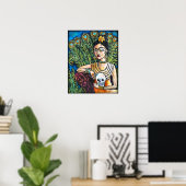 Peacock Frida Kahlo et affiche crâne (Bureau à domicile)