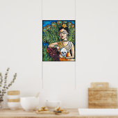 Peacock Frida Kahlo et affiche crâne (Cuisine)