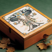 Peacock & Fruit Design door Mabel C. Dibble Art De Tegeltje