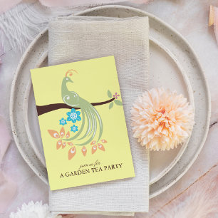 Peacock Garden Party-uitnodigingen Kaart