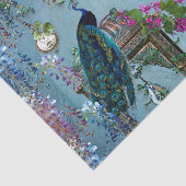 Peacock Garden wisteria blue lavender roze Tissuepapier (Detail)