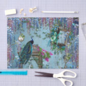 Peacock Garden wisteria blue lavender roze Tissuepapier (Craft)