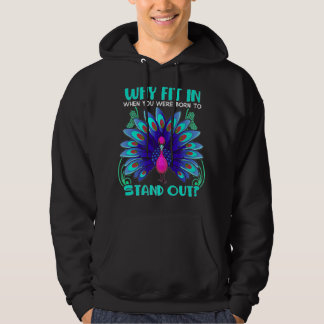 Peacock geïnspireerd door mooie, aan vogel gerelat hoodie
