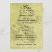 Peacock Gepersonaliseerd Menu Kaart (Achterkant)