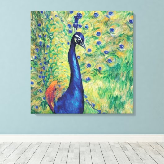 Peacock - Gewatteerd Canvas (Insitu (Houten vloer))