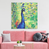Peacock - Gewatteerd Canvas Afdruk (Insitu (Woonkamer))