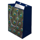 Peacock Gift Bag Medium Cadeauzakje (Voorkant Gekanteld)