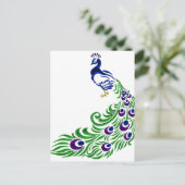 Peacock Gifts Briefkaart (Staand voorkant)