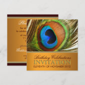 Peacock Goddess Verjaardagsfeest Uitnodigingen (Voorkant / Achterkant)