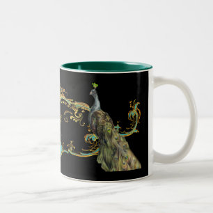 Peacock & Gold Filigree Tweekleurige Koffiemok